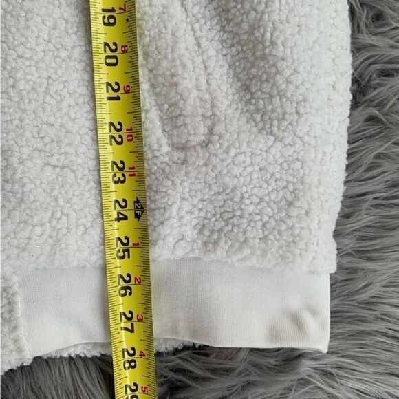 Men’s Hoodie Jacket Large white Sherpa pockets Back Big Skull in Black Unknown - Picture 4 of 12